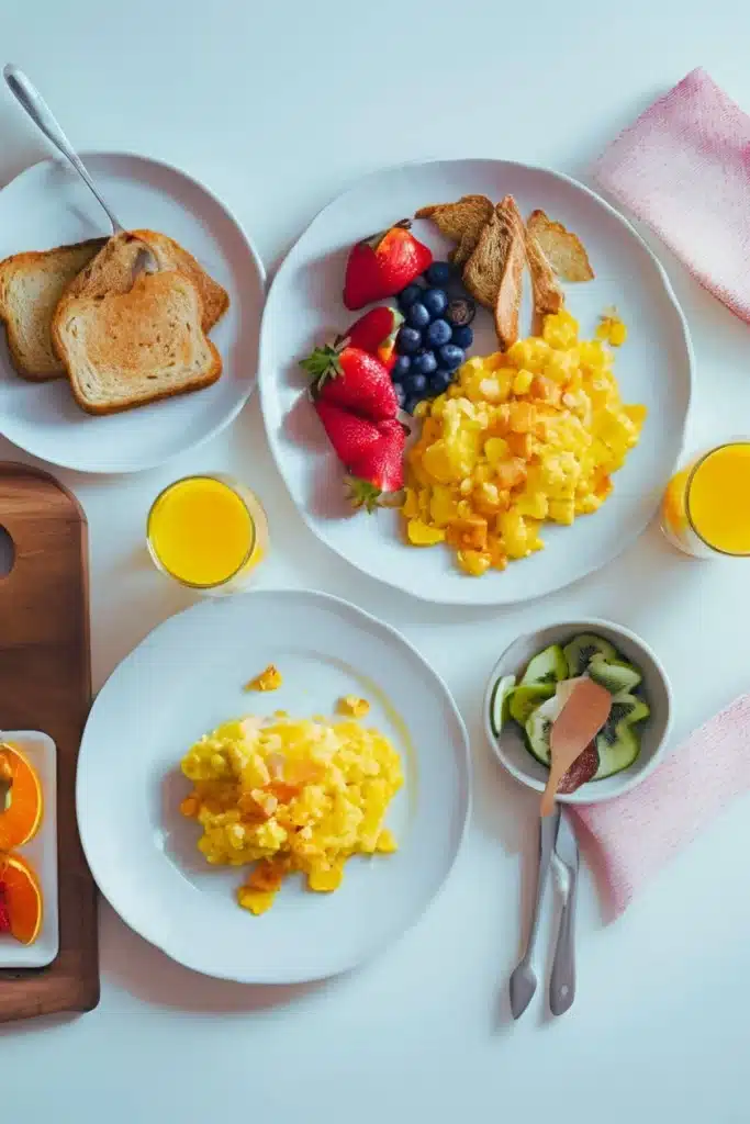 scrambled eggs with cottage cheese