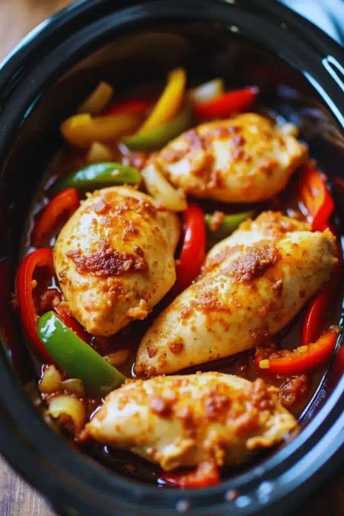 Slow Cooker Chicken Fajitas 2 Slow Cooker Chicken Fajitas