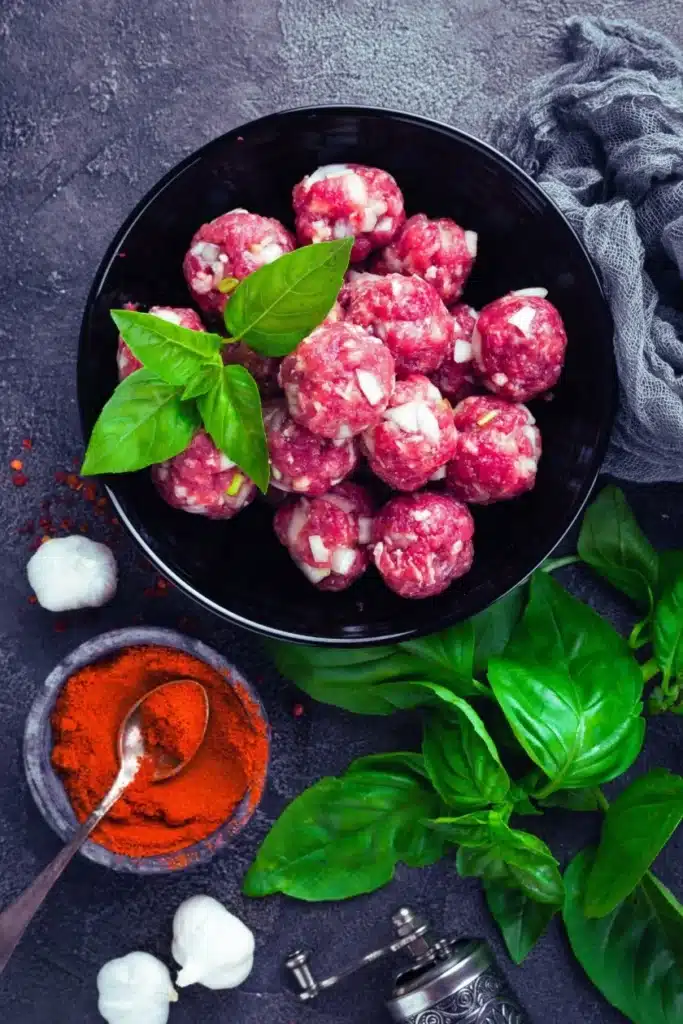 Slow Cooker Italian Meatballs - ingredients