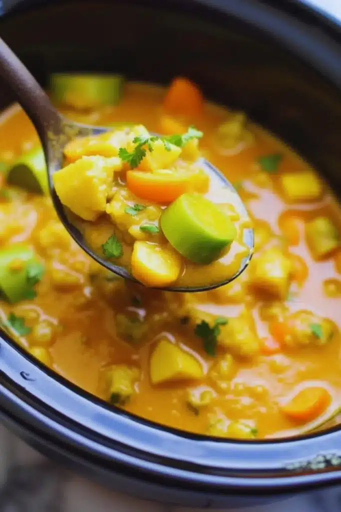 Slow Cooker Veggie Curry Recipe