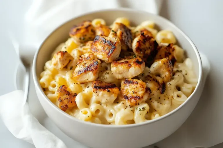 Bowl of Mac and Cheese with protein boost