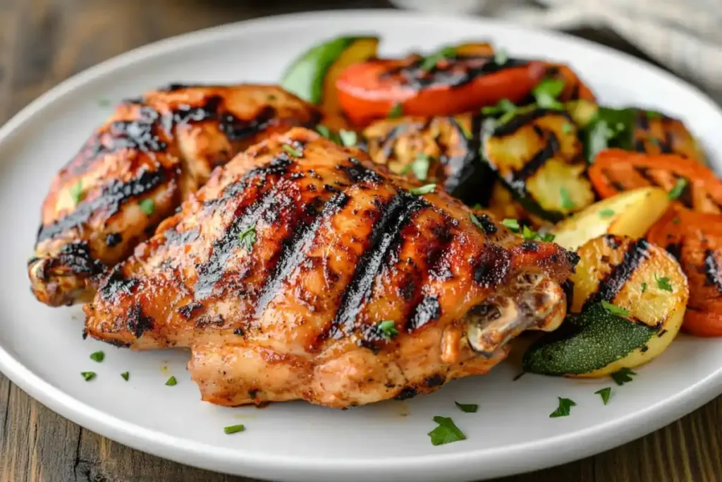 Juicy grilled chicken without foil