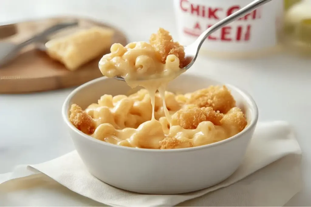 Close-up of Chick-fil-A mac and cheese 