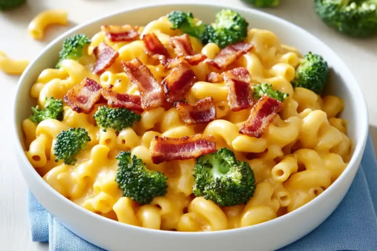 Mac and Cheese additions with broccoli and bacon