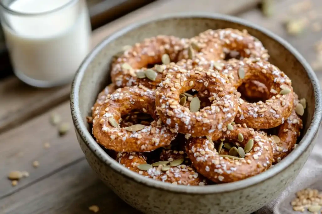 Bowl of homemade pretzels