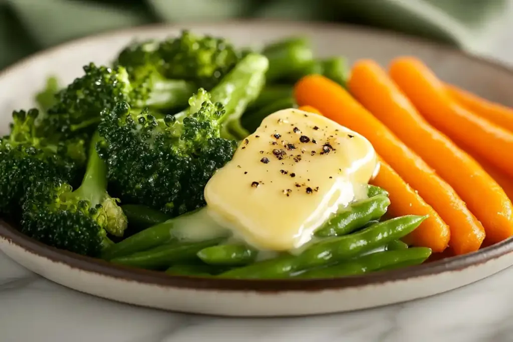 Buttered vegetables