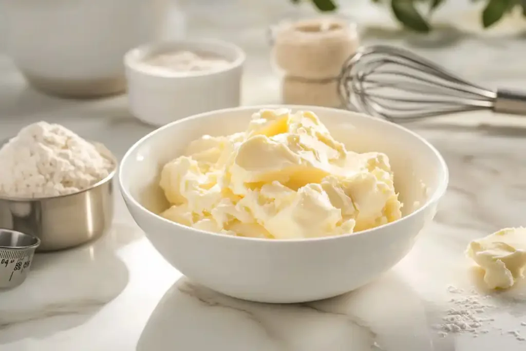 Butter in Baking Bowl 