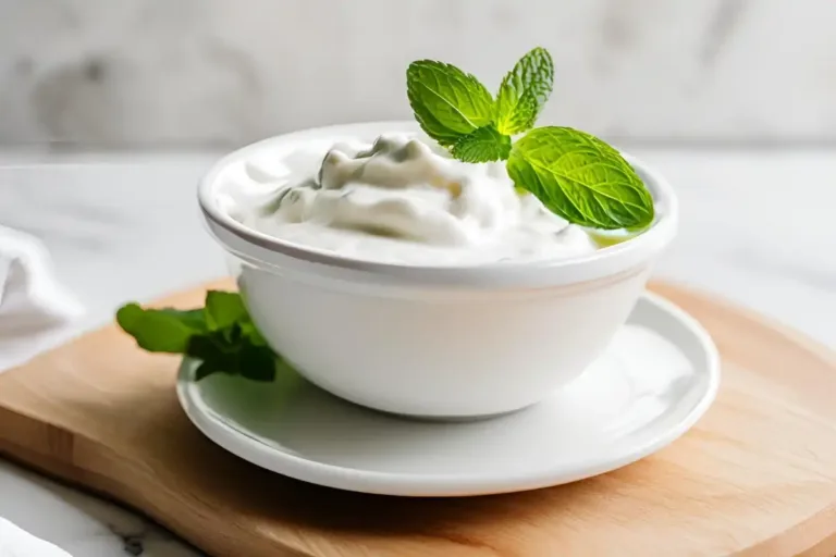 Greek yogurt in a bowl