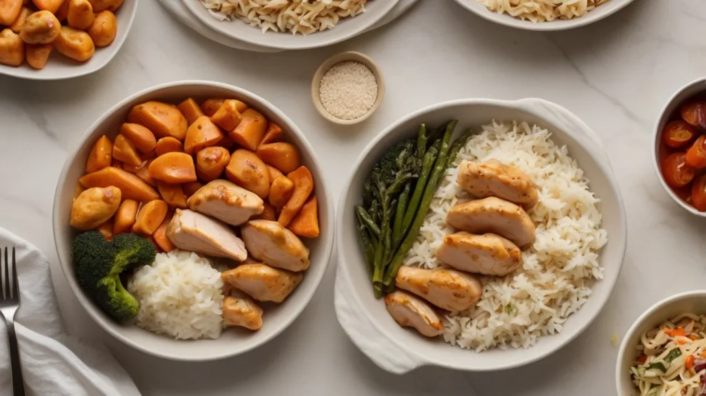 Cooked meals made with frozen chicken