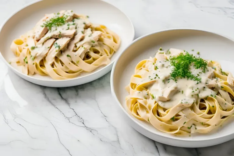 Chicken Fettuccine and Fettuccine Alfredo