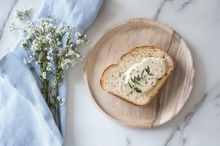 Cottage cheese toast with berries.