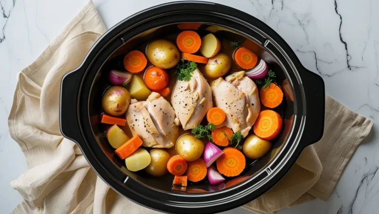 Crockpot frozen chicken with vegetables