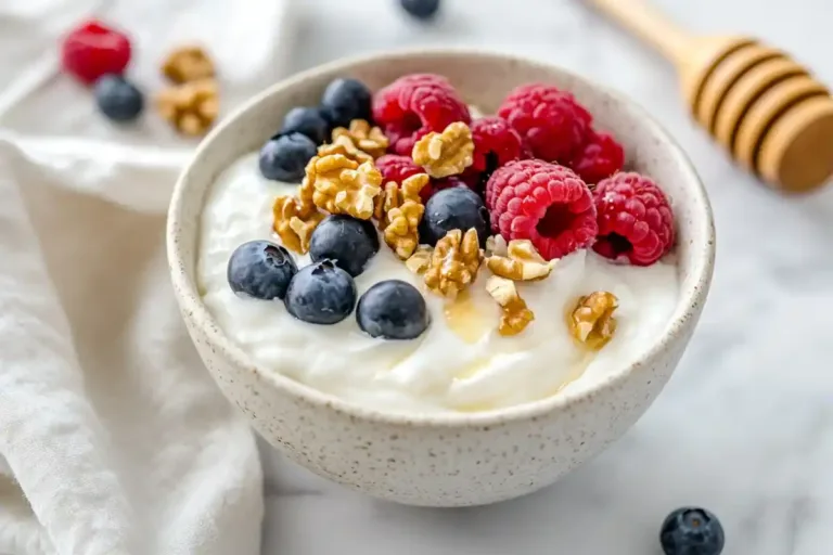 Greek yogurt and toppings