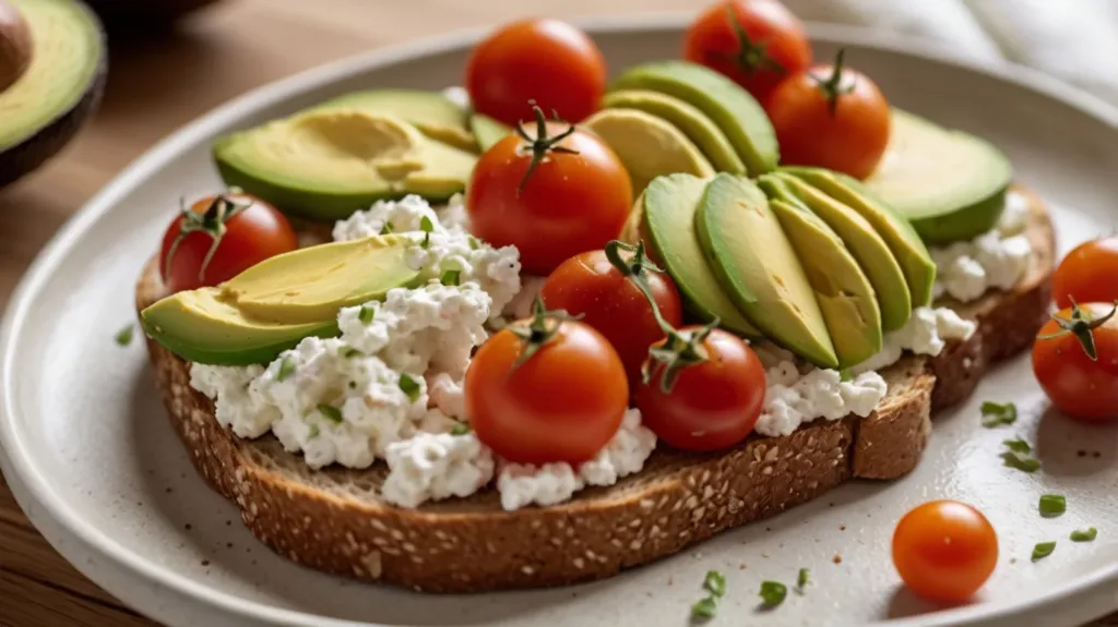 Cheese Toast with Avocado Slices