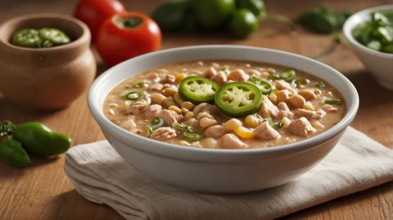 Bowl of thick white turkey chili