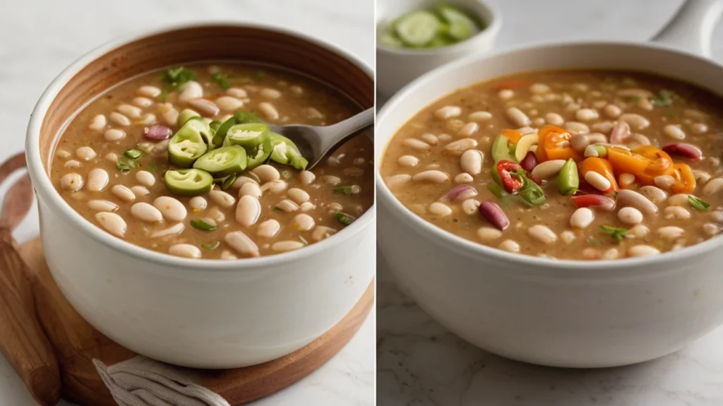 Blending beans for white turkey chili