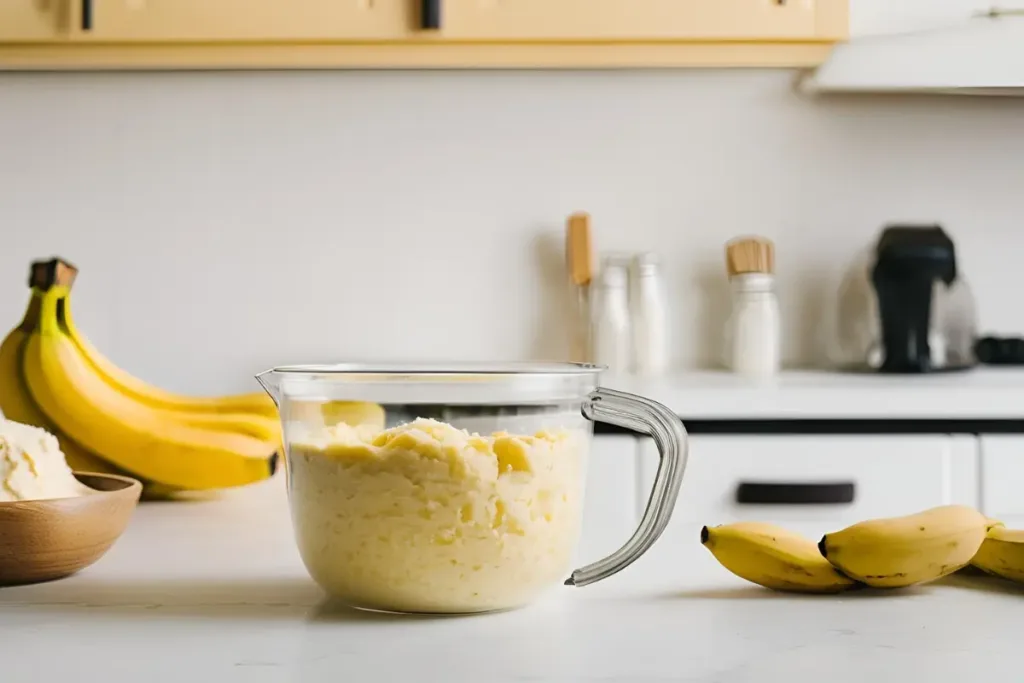 The Perfect Banana Bread: Balancing Banana Quantity for Moist and Delicious Results 9 Measuring mashed bananas