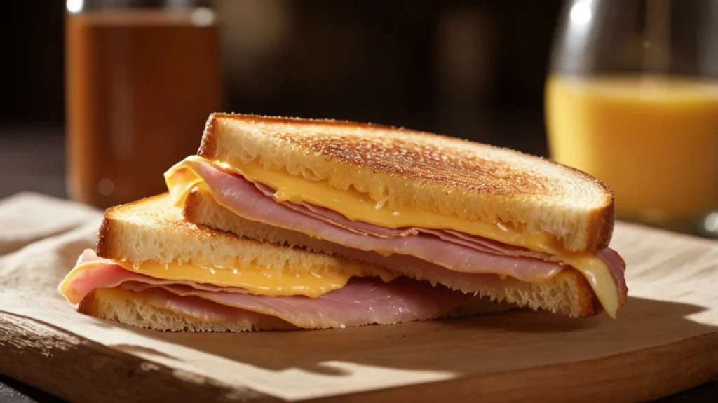 Grilled cheese with ham