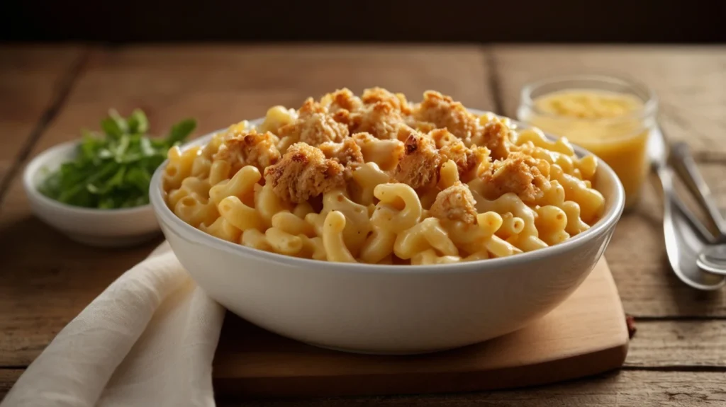 Mac and cheese with chicken