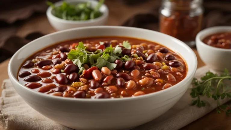 Bowl of chili with beans