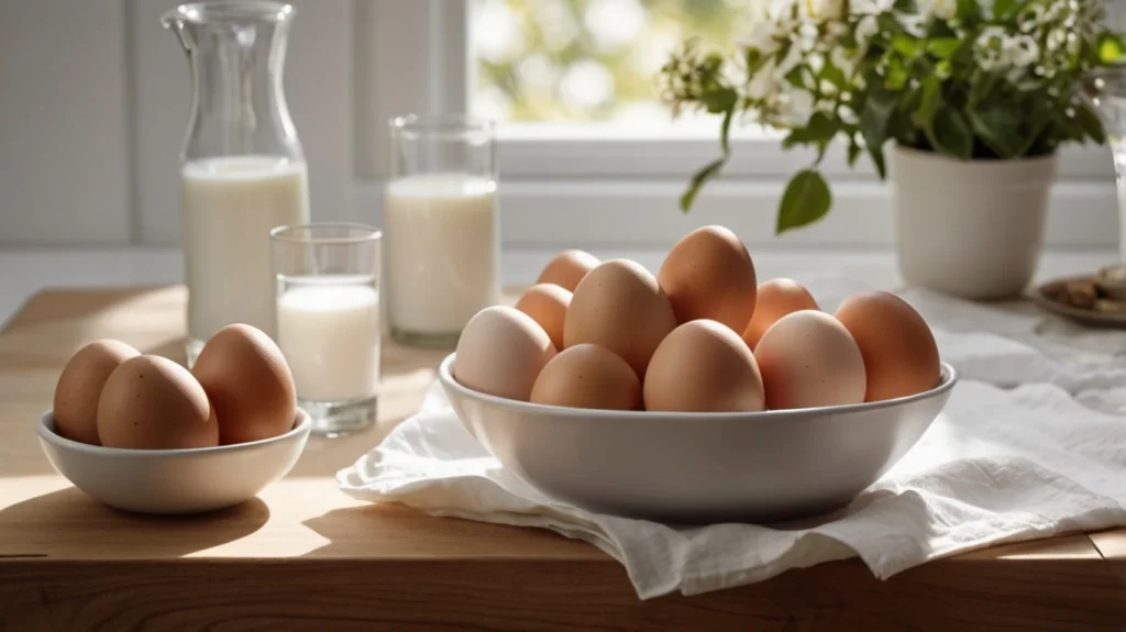 Close-up of creamy texture scrambled eggs