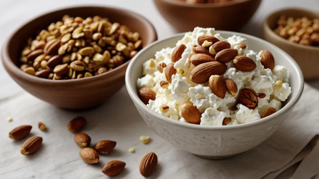 Cottage cheese with nuts and seeds