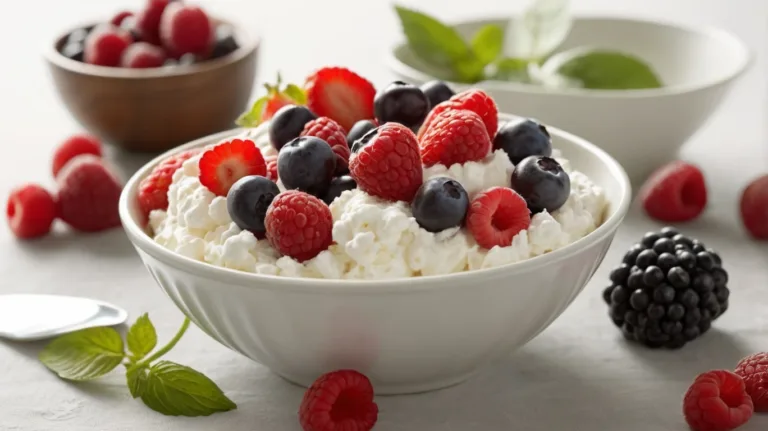 Cottage cheese with fresh berries