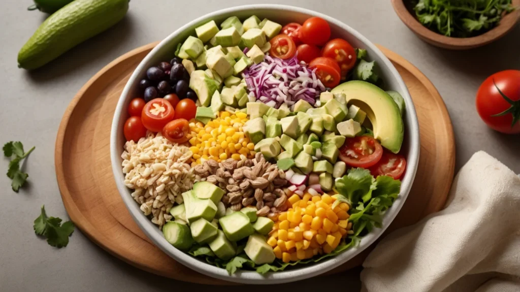 Different variations of Mexican Salad