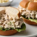 Chick-fil-A chicken salad sandwich close-up.