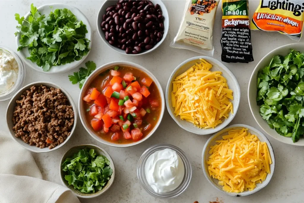 Ingredients for Taco Soup Frios