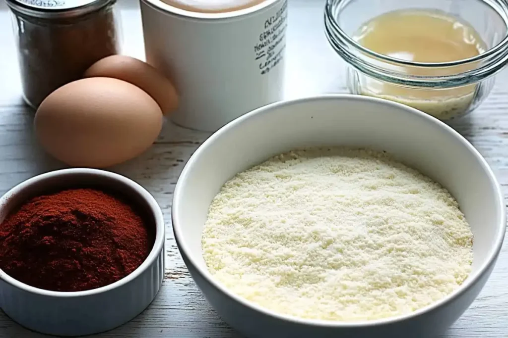 Dry ingredients for kefir cake