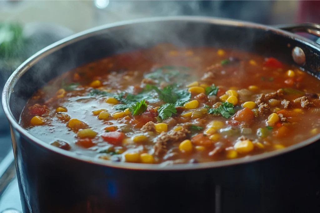 Simmering Taco Soup