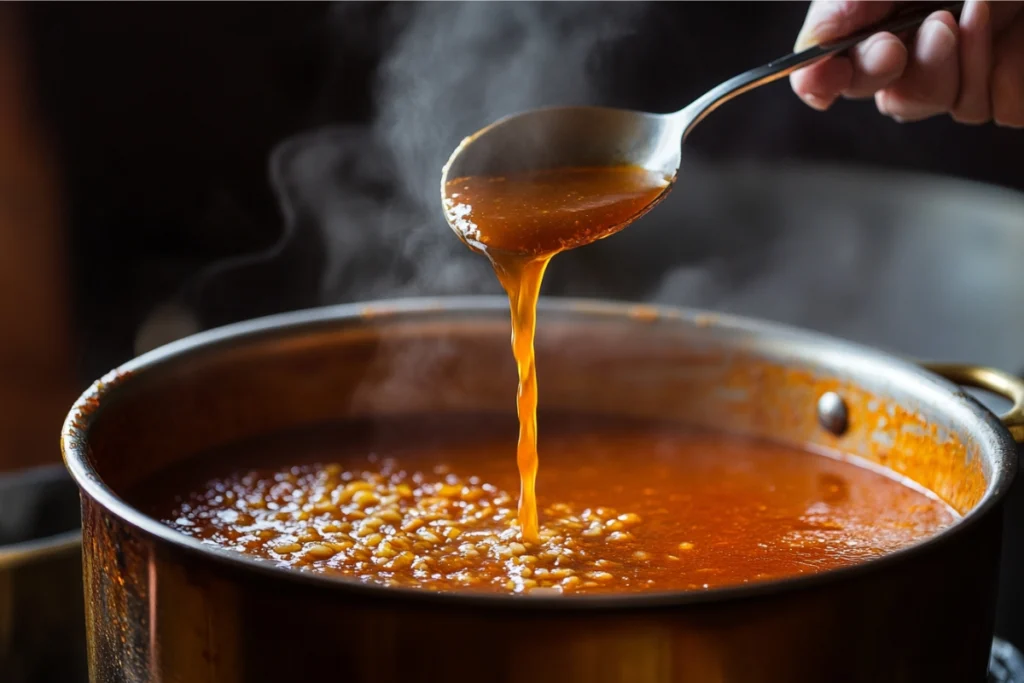 Easy taco soup being served