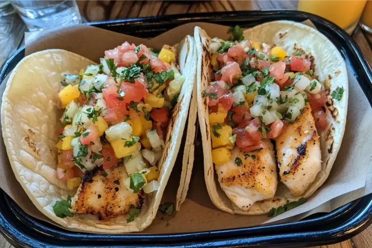 Traditional Mexican fish tacos