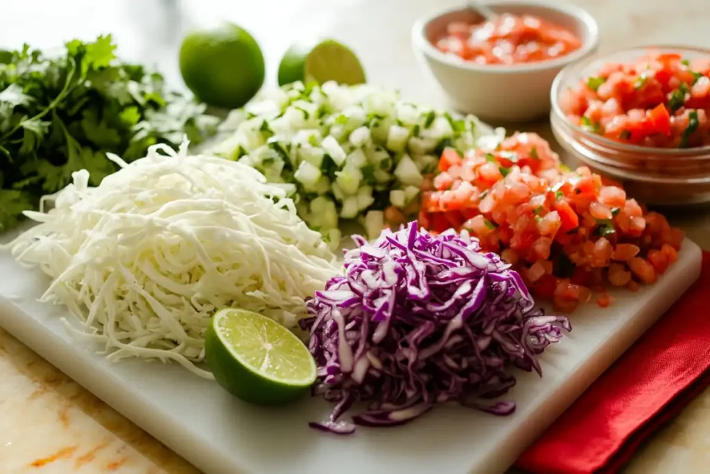 Fish tacos toppings