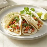 Mexican fish tacos on a plate