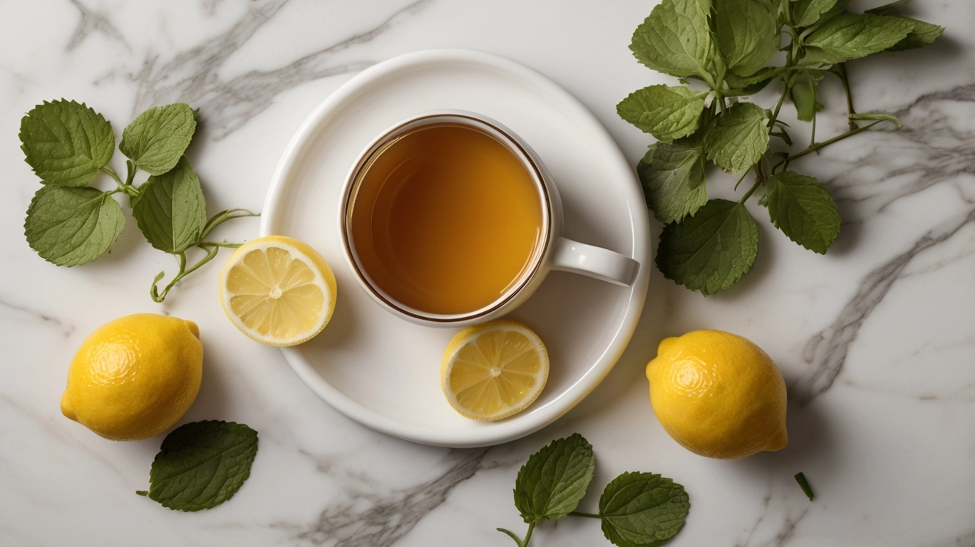 Steaming Lemon Balm Tea