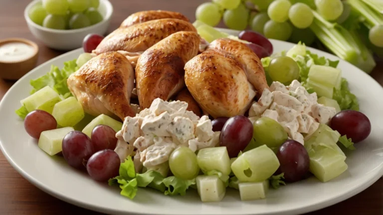 Chicken salad ingredients on a kitchen counter