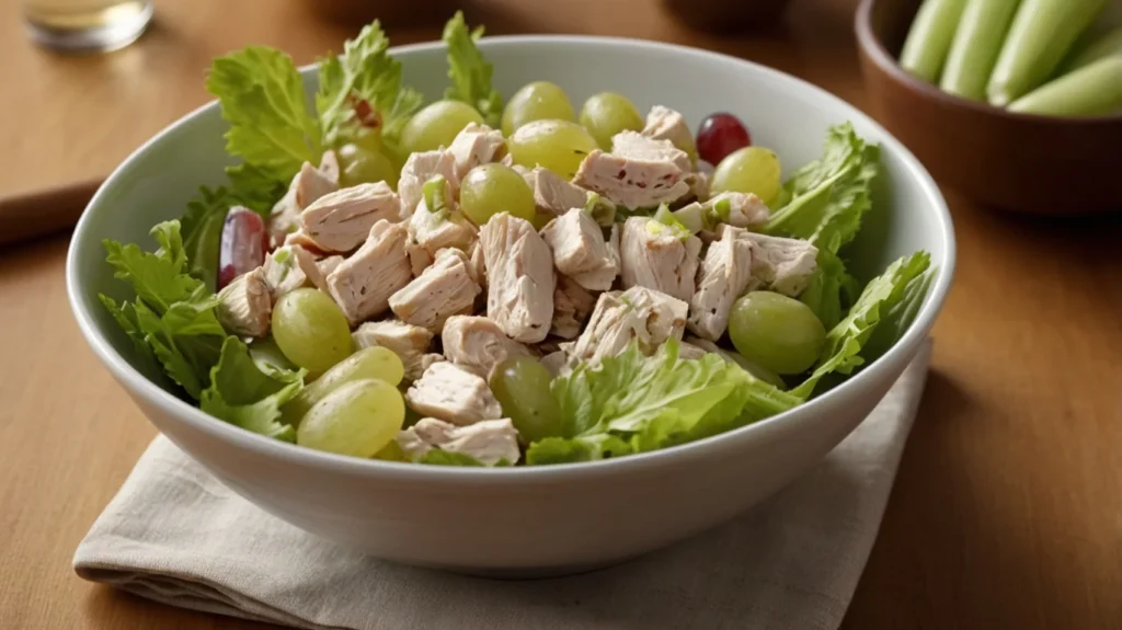 Chicken salad with grapes and celery