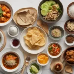 Vibrant Southeast Asian food