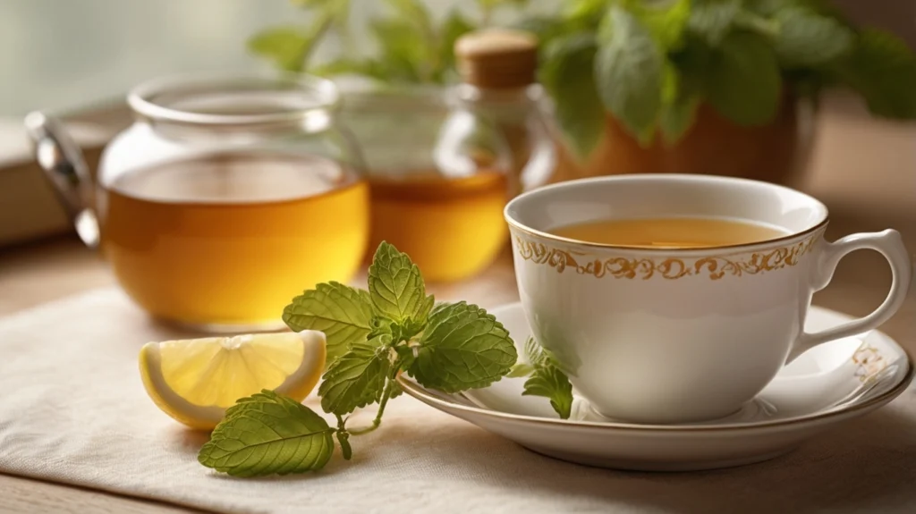 Lemon Balm Tea with Honey