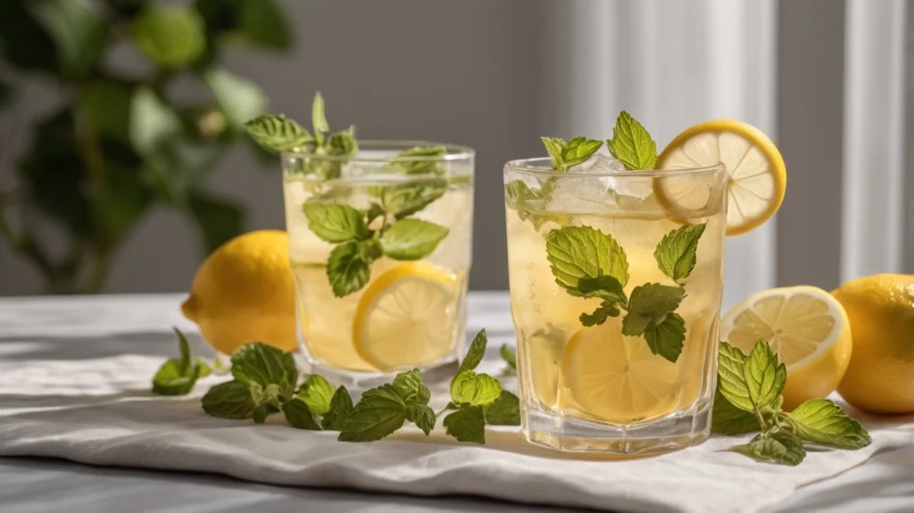 Iced Lemon Balm Tea with Citrus