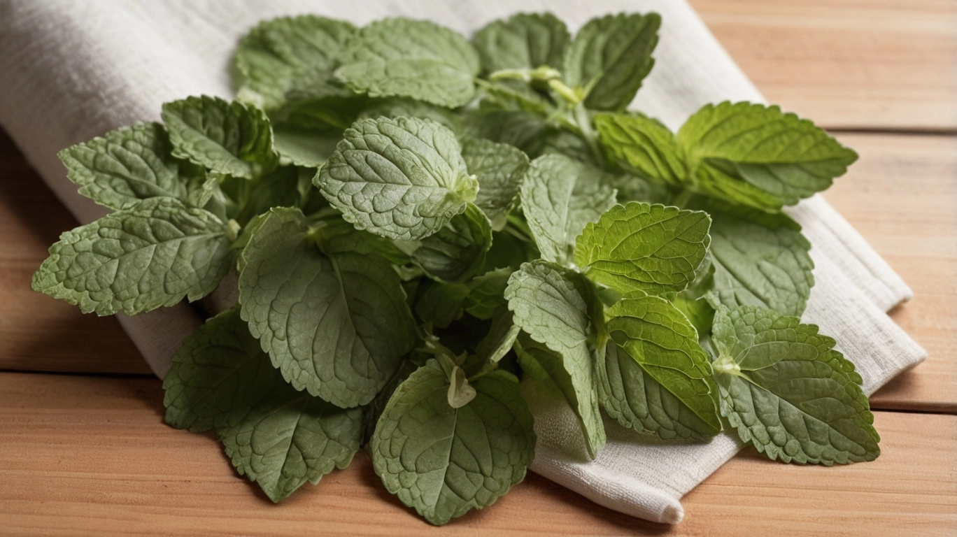 Fresh lemon balm leaves for weight loss