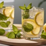 Iced lemon balm tea