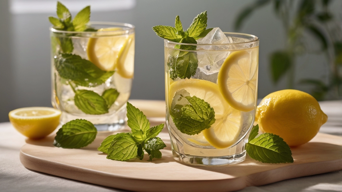 Iced lemon balm tea