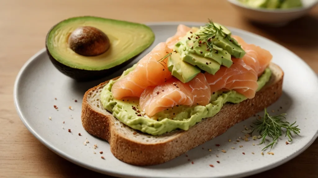 Avocado toast with smoked salmon